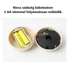 RDC® Kültéri biztonsági álkamera, valódi kameraforma, napelemes, villogó piros LED-del, fekete