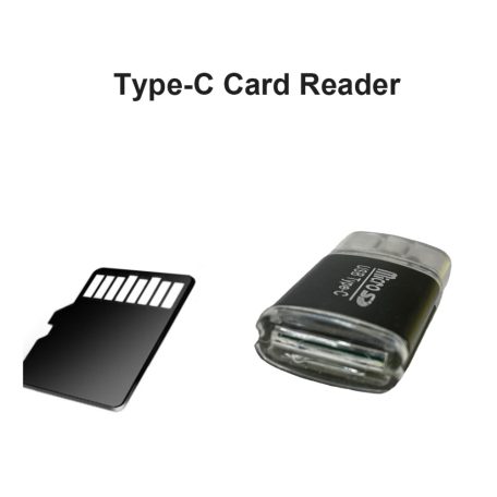 OTG MicroSD Kártya olvasó (USB-C->MicroSD kártya), USB-C, támogatja a MicroSD kártyákat, fekete