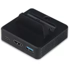 Videó Konvertáló Állomás/Töltő, TNS-1828 Nintendo Switch dokkoló, HDMI/USB-C/USB kimenetek, fekete