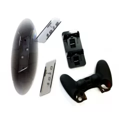   PS4 Pro/Slim Gamer Kit, TP4-1751 készlet: PS4 állvány, dupla töltőállomás, szilikon gamepad tok, füllhallgató, fekete