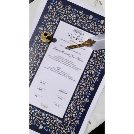 KHAT Vintage tollkészlet, tintatartóval és tolltartóval, 5db fém tollhegy, fehér/aranyszín