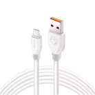 Olesit Adat- és Töltőkábel K191, 150 cm, MicroUSB/USB csatlakozó, 2.4A gyorstöltés, fehér