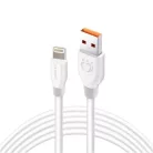 Olesit Adat- és Töltőkábel K192, 150 cm, Lightning/USB csatlakozó, 2.4A gyorstöltés, fehér