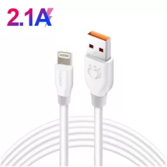   Olesit Adat- és Töltőkábel K192, 150 cm, Lightning/USB csatlakozó, 2.4A gyorstöltés, fehér