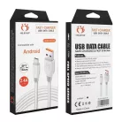 Olesit Adat- és Töltőkábel K193, 150 cm, USB-C/USB típusú, 2.4A gyorstöltés, fehér