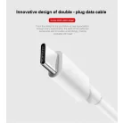 Olesit Adat- és Töltőkábel K193, 150 cm, USB-C/USB típusú, 2.4A gyorstöltés, fehér