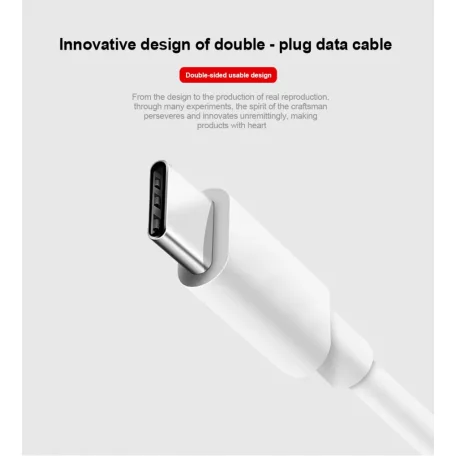 Olesit Adat- és Töltőkábel K193, 150 cm, USB-C/USB típusú, 2.4A gyorstöltés, fehér