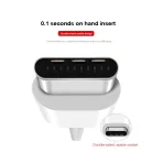Olesit Adat- és Töltőkábel K193, 150 cm, USB-C/USB típusú, 2.4A gyorstöltés, fehér