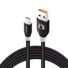 Olesit Adat- és Töltőkábel K195, 300 cm, MicroUSB/USB csatlakozó, 2.4A gyorstöltés, fekete