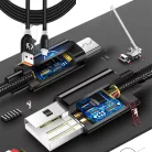 Olesit Adat- és Töltőkábel K195, 300 cm, MicroUSB/USB csatlakozó, 2.4A gyorstöltés, fekete