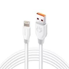   Olesit Adat- és Töltőkábel K196, 300 cm, Lightning/USB csatlakozó, 2.1A gyorstöltés, fehér