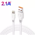 Olesit Adat- és Töltőkábel K196, 300 cm, Lightning/USB csatlakozó, 2.1A gyorstöltés, fehér