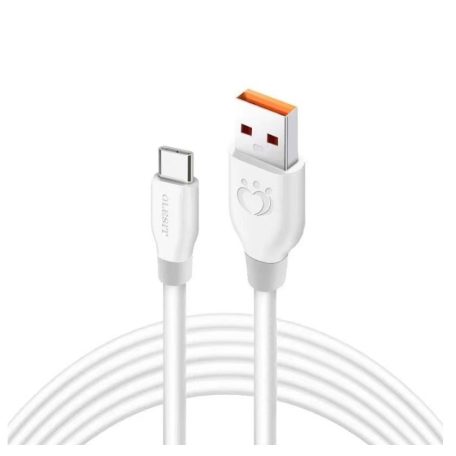 Olesit Adat-és töltőkábel K197, USB-C/USB típusú, 2.1A gyors töltés, 3 méter, fehér