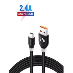   Olesit Adat- és Töltőkábel K1971, USB-C/USB típusú, 2.1A gyorstöltés, 3 méter, fekete