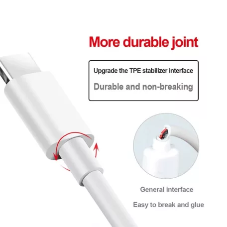Olesit Adat- és Töltőkábel K1971, USB-C/USB típusú, 2.1A gyorstöltés, 3 méter, fekete