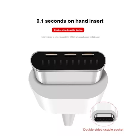 Olesit Adat- és Töltőkábel K1971, USB-C/USB típusú, 2.1A gyorstöltés, 3 méter, fekete