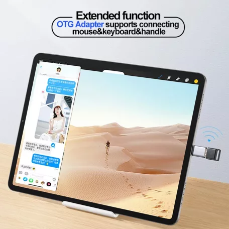 OTG átalakitó adapter (USB 2.0->MicroUSB ), Fekete