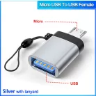 OTG átalakitó adapter (USB 3.0->MicroUSB ), Fekete