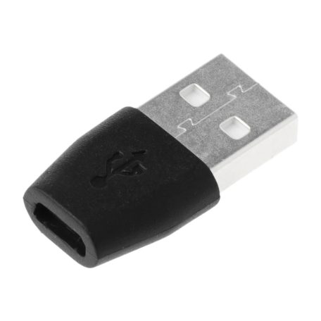 OTG átalakitó adapter (MicroUSB -> USB 2.0), fekete