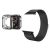 Milanese Loop Apple Watch fém szíj és képernyővédő tok, 38mm kijelzőjű okosórákhoz, fekete