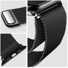 Milanese Loop Apple Watch fém szíj és képernyővédő tok, 38mm kijelzőjű okosórákhoz, ezüstszín
