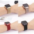 Milanese Loop Apple Watch fém szíj és képernyővédő tok, 38mm kijelzőjű okosórákhoz, fekete