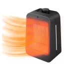 Hordozható Mini Hősugárzó, PTC Fűtőtest, 3 különböző fokozattal, 1200W állítható fűtési teljesítmény, fekete