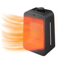   Hordozható Mini Hősugárzó, PTC Fűtőtest, 3 különböző fokozattal, 1200W állítható fűtési teljesítmény, fekete