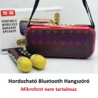 Hordozható Hangszóró, Bluetooth hangfal, USB input, MicroSD kártya olvasó, Piros