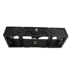   Mobiltelefon tartó adapter tripodhoz/monopodhoz, 3 mobilkészülék egyidejű megtartására, állítható szögű adapter, fekete