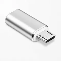   OTG átalakitó adapter (Lightning ->MicroUSB ), alumínium ház, Plug&Play, ezüst