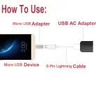 OTG átalakitó adapter (Lightning ->MicroUSB ), alumínium ház, Plug&Play, ezüst